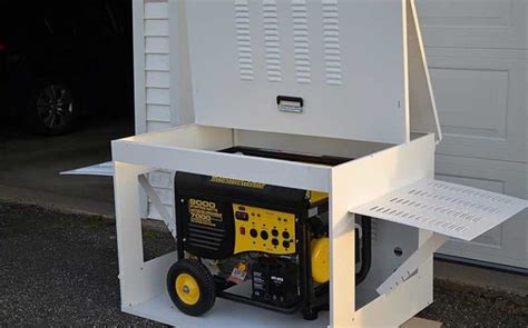 portable generator metal enclosure|portable generator outdoor storage box.